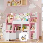 AlixFurniture Bibliothèque et meuble de rangement pour enfants en bois –stable et grande capacité