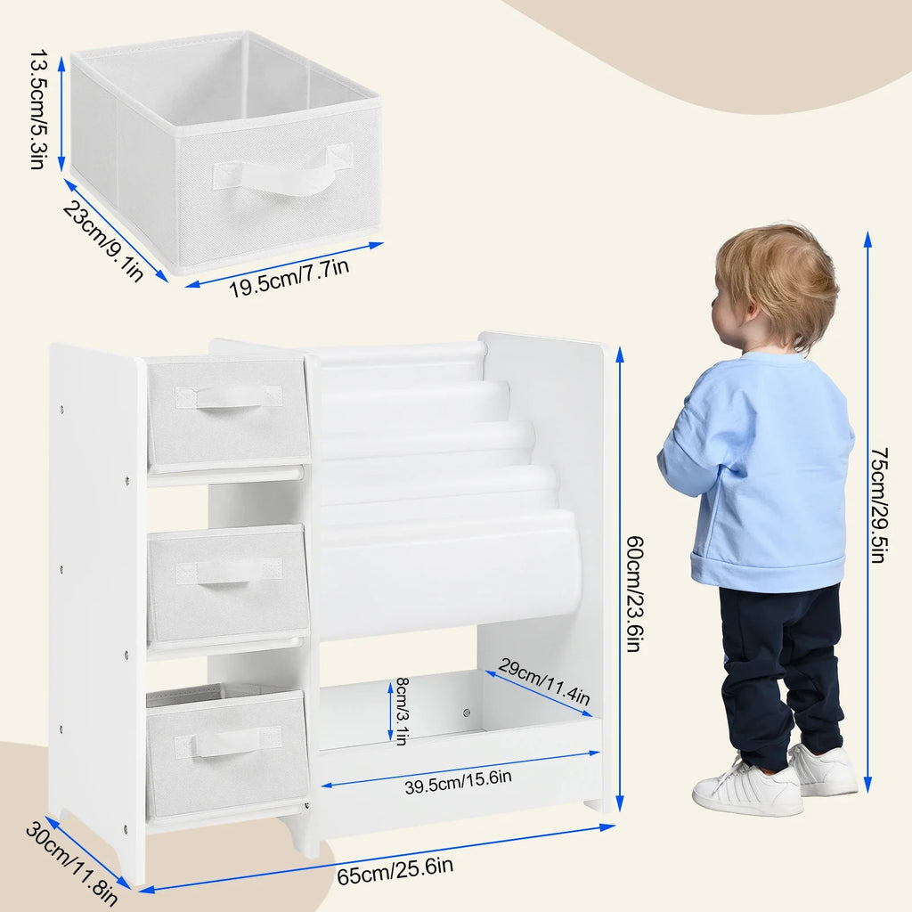 AlixFurniture Bibliothèque pour enfants – rangement pratique et ludique pour petits lecteurs