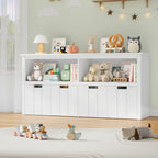 AlixFurniture Bibliothèque pour enfants en bois – sûre, stable et facile à ranger