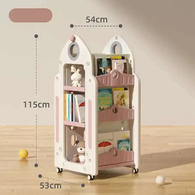 AlixFurniture Meuble à Livres à Roulettes pour Enfants – Pratique et Mobile