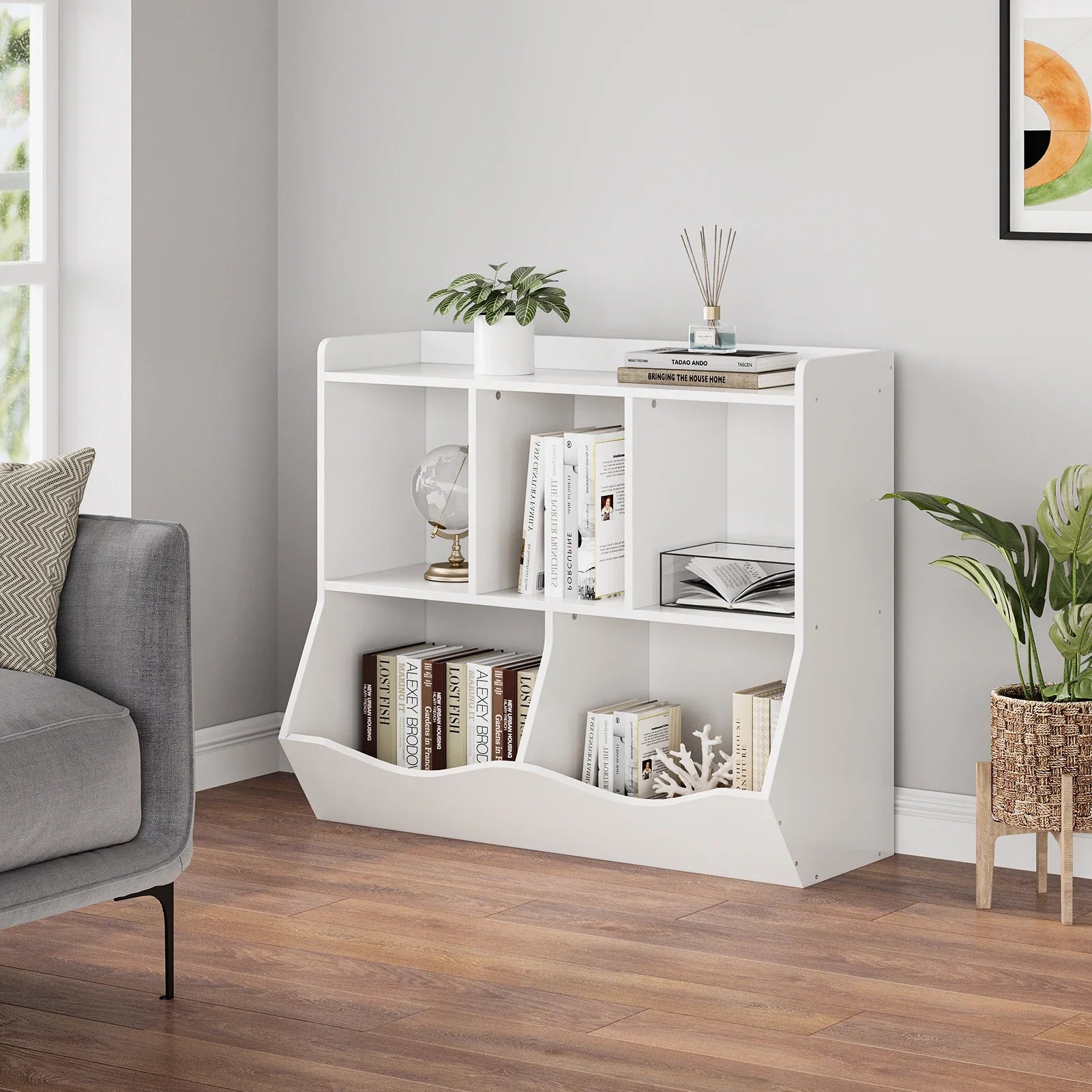 AlixFurniture Petite Bibliothèque Blanche Enfant