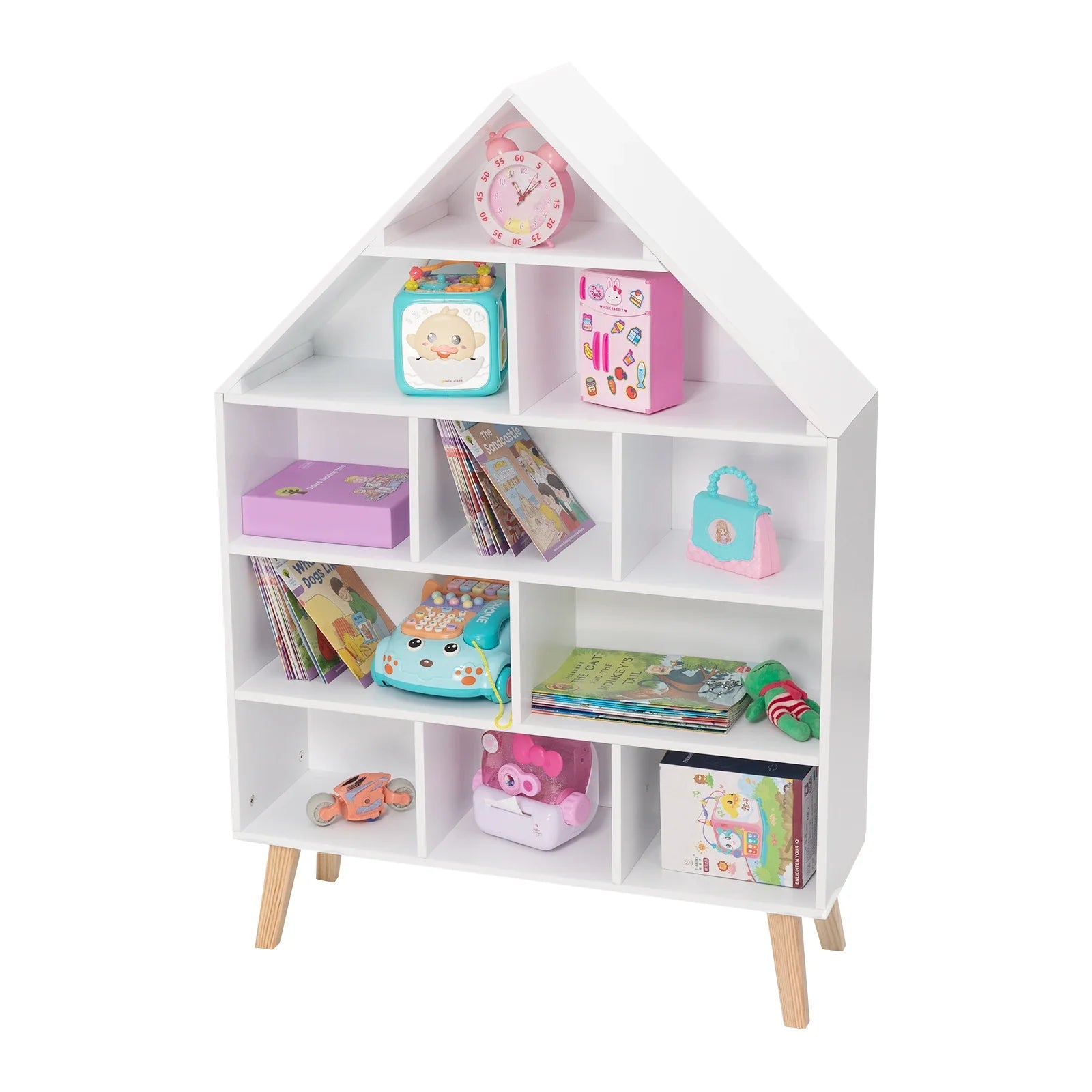 AlixFurniture Bibliothèque Enfant Maison – Rangement Pratique et Douillet