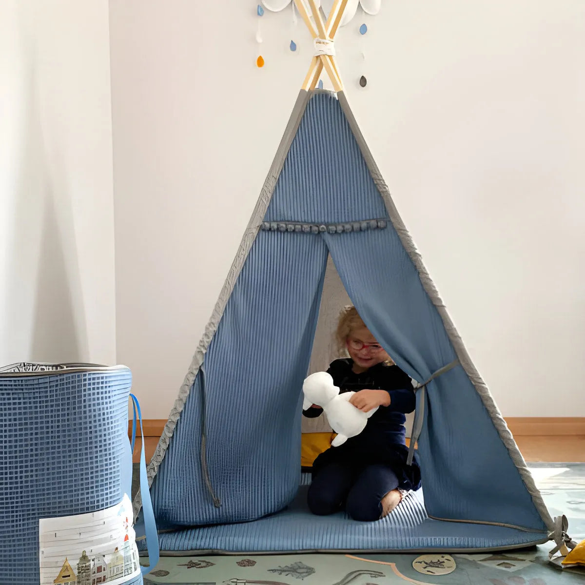 AlixFurniture Tente Tipi Enfant Naturelle - Confort et Aventure