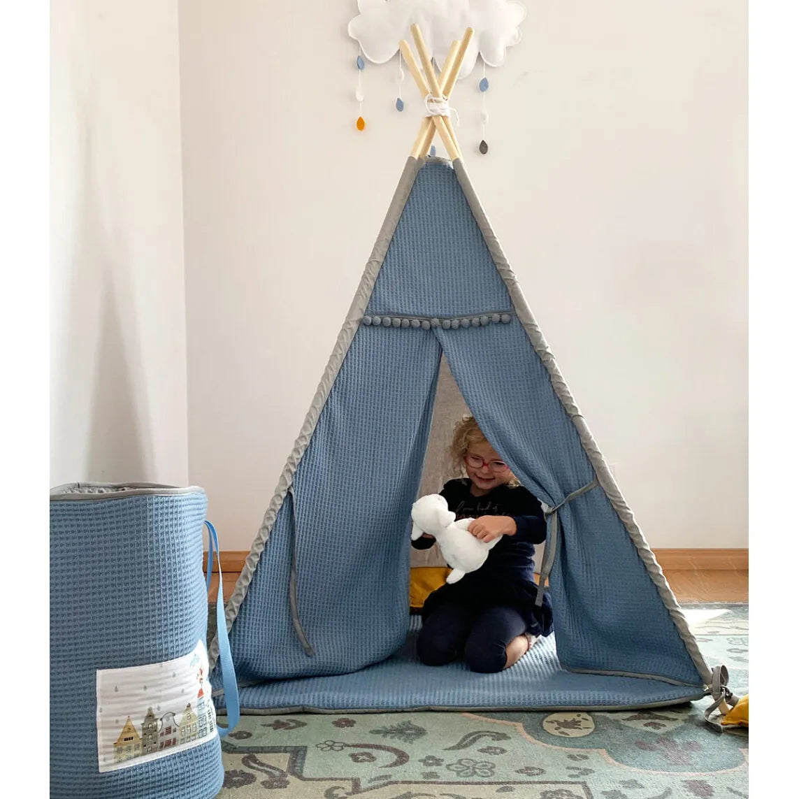 AlixFurniture Tente Tipi Enfant Naturelle - Confort et Aventure