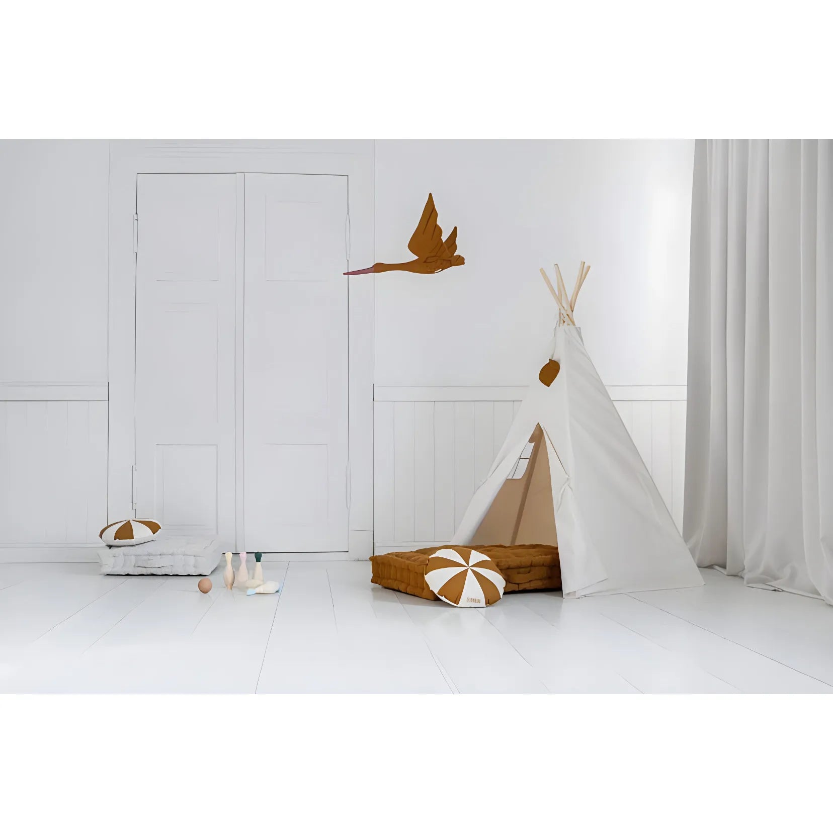 AlixFurniture Tipi Enfant Beige Compact – Facile à Transporter