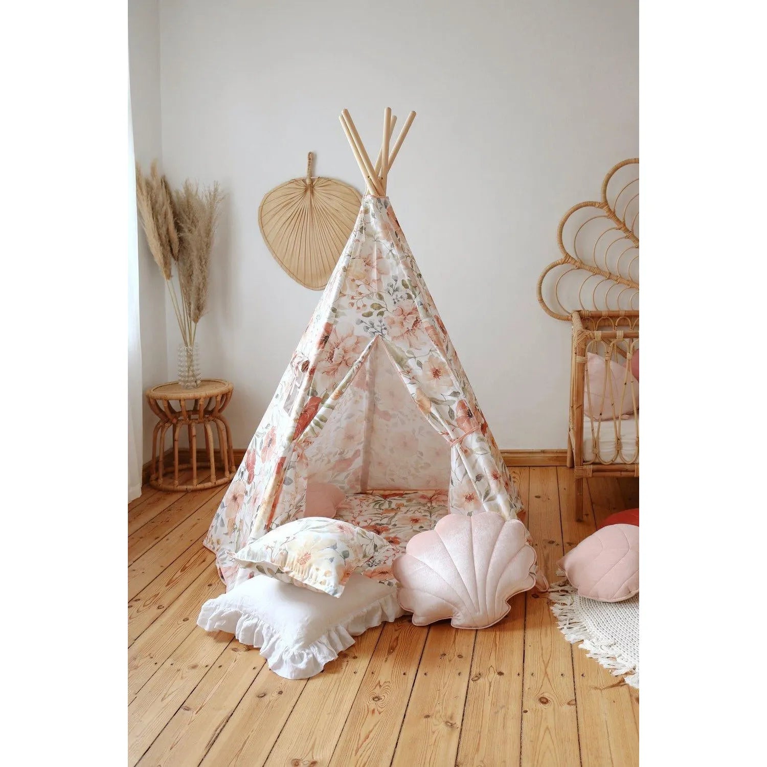 AlixFurniture Teepee stan s podložkou - Kvetinová sila - Moi Mili