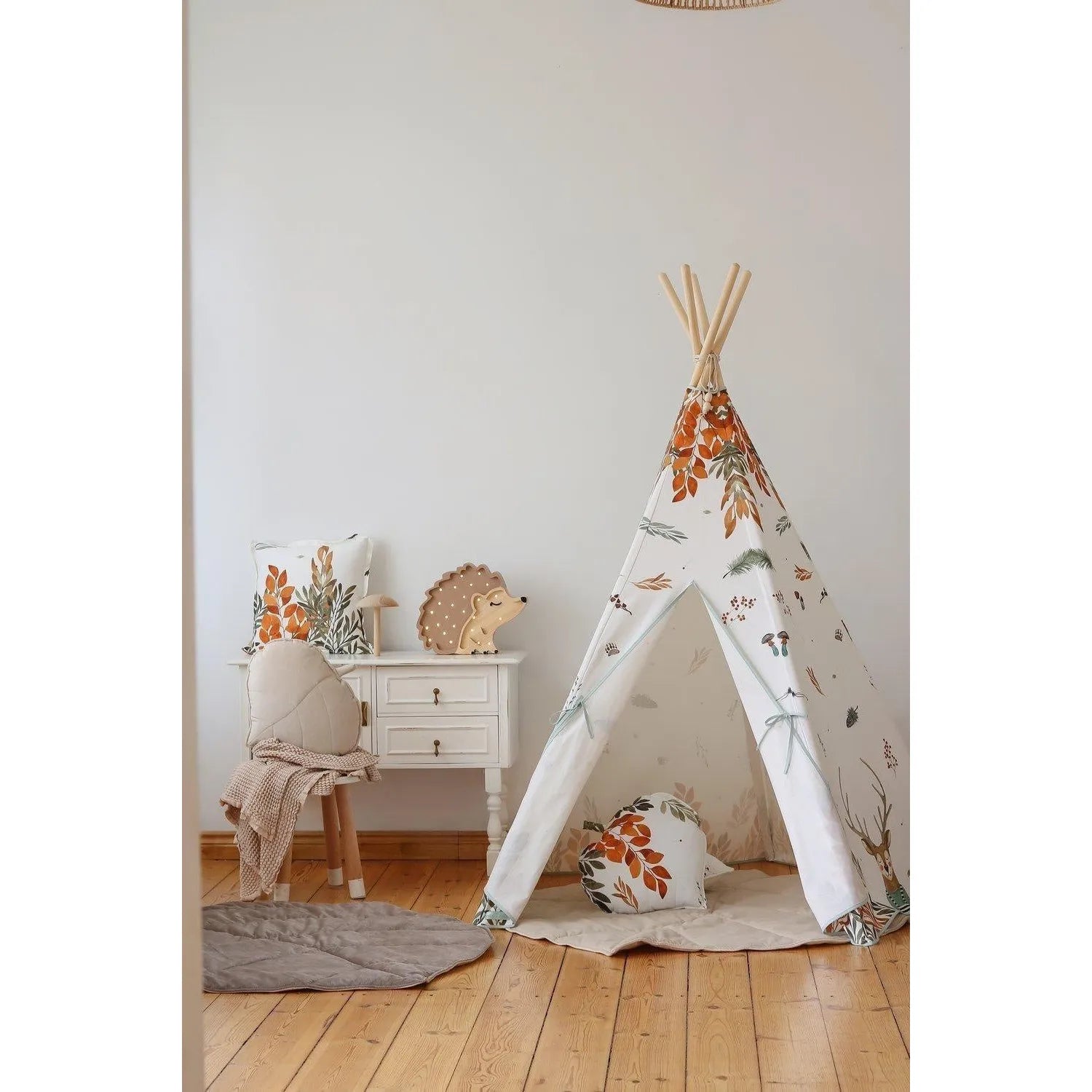 AlixFurniture Tente Tipi Avec Tapis Confortable Collection Amis De La Forêt