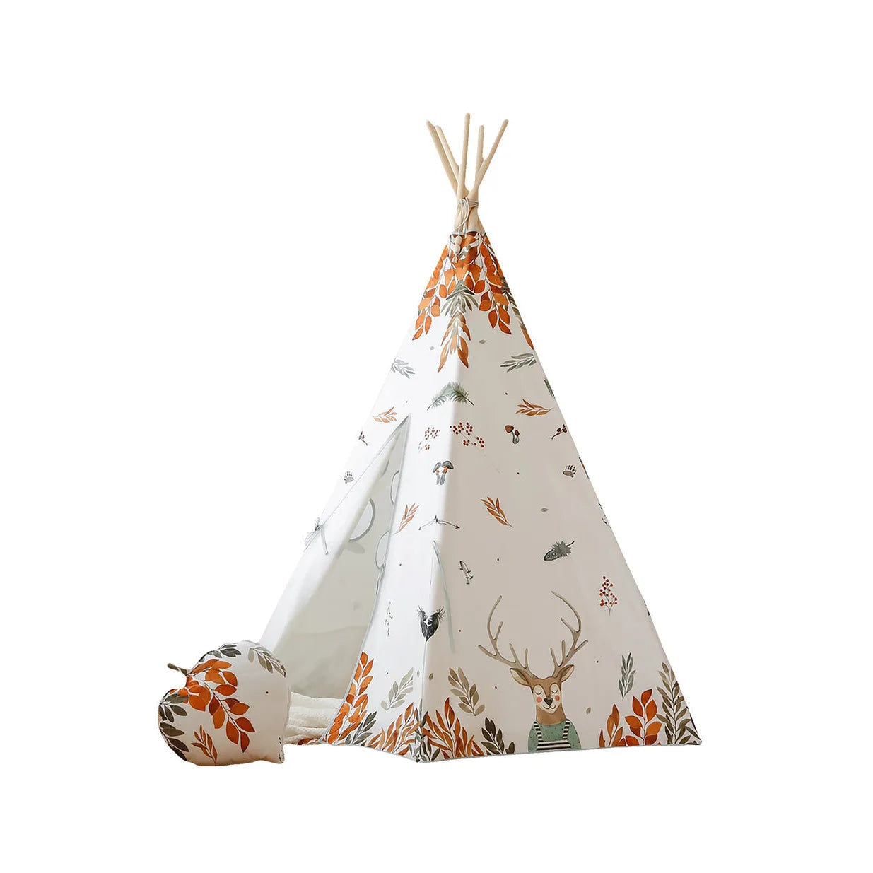 AlixFurniture Tente Tipi Avec Tapis Confortable Collection Amis De La Forêt