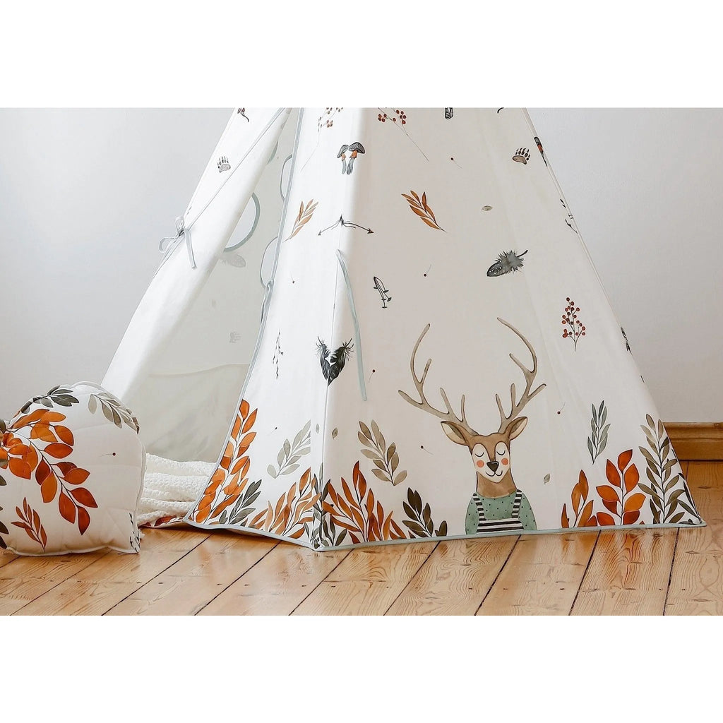 AlixFurniture Tente Tipi Avec Tapis Confortable Collection Amis De La Forêt