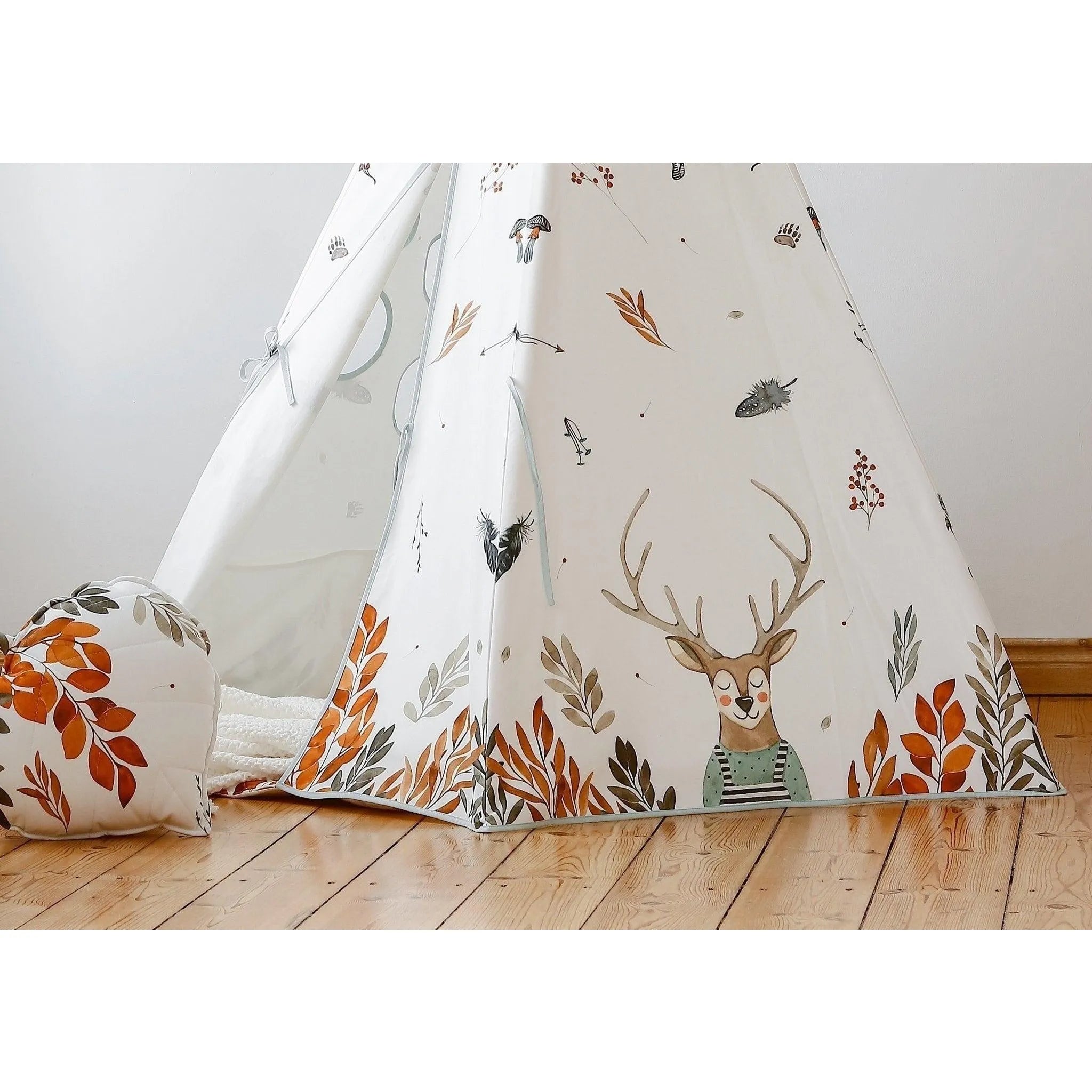 AlixFurniture Tente Tipi Avec Tapis Confortable Collection Amis De La Forêt