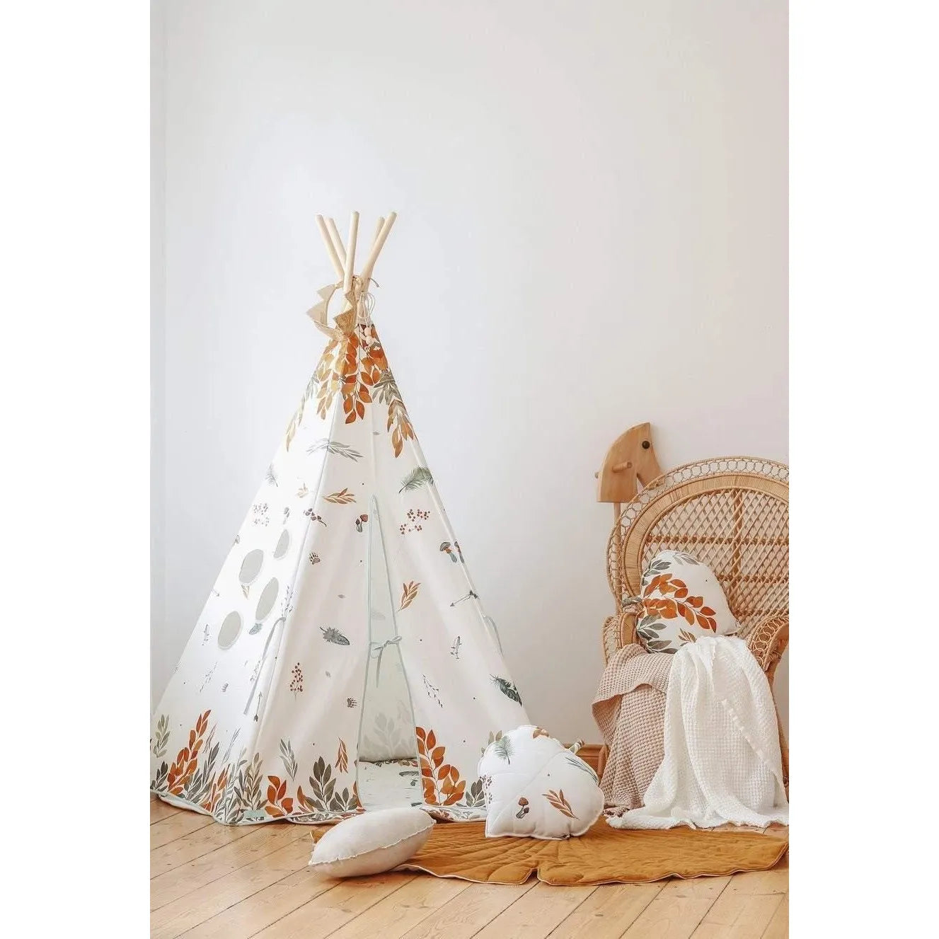 AlixFurniture Tente Tipi Avec Tapis Confortable Collection Amis De La Forêt