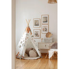 AlixFurniture Tipi Enfant "Forest Friends" – Tente Stable en Coton Naturel