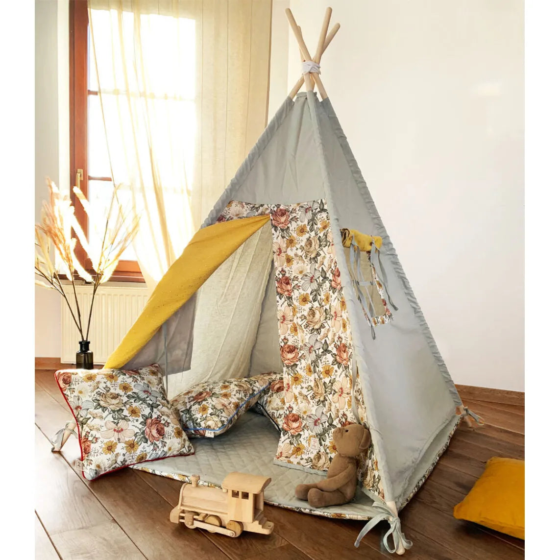 AlixFurniture – Tente Tipi Enfant Naturelle, Élégante et Confortable pour des Aventures Magiques