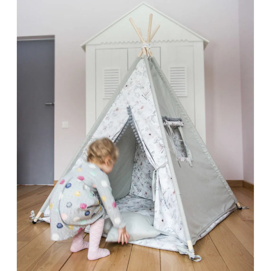 AlixFurniture Tente Tipi Enfant Naturelle – Sécurité, Confort et Design Écologique pour Maison et Jardin
