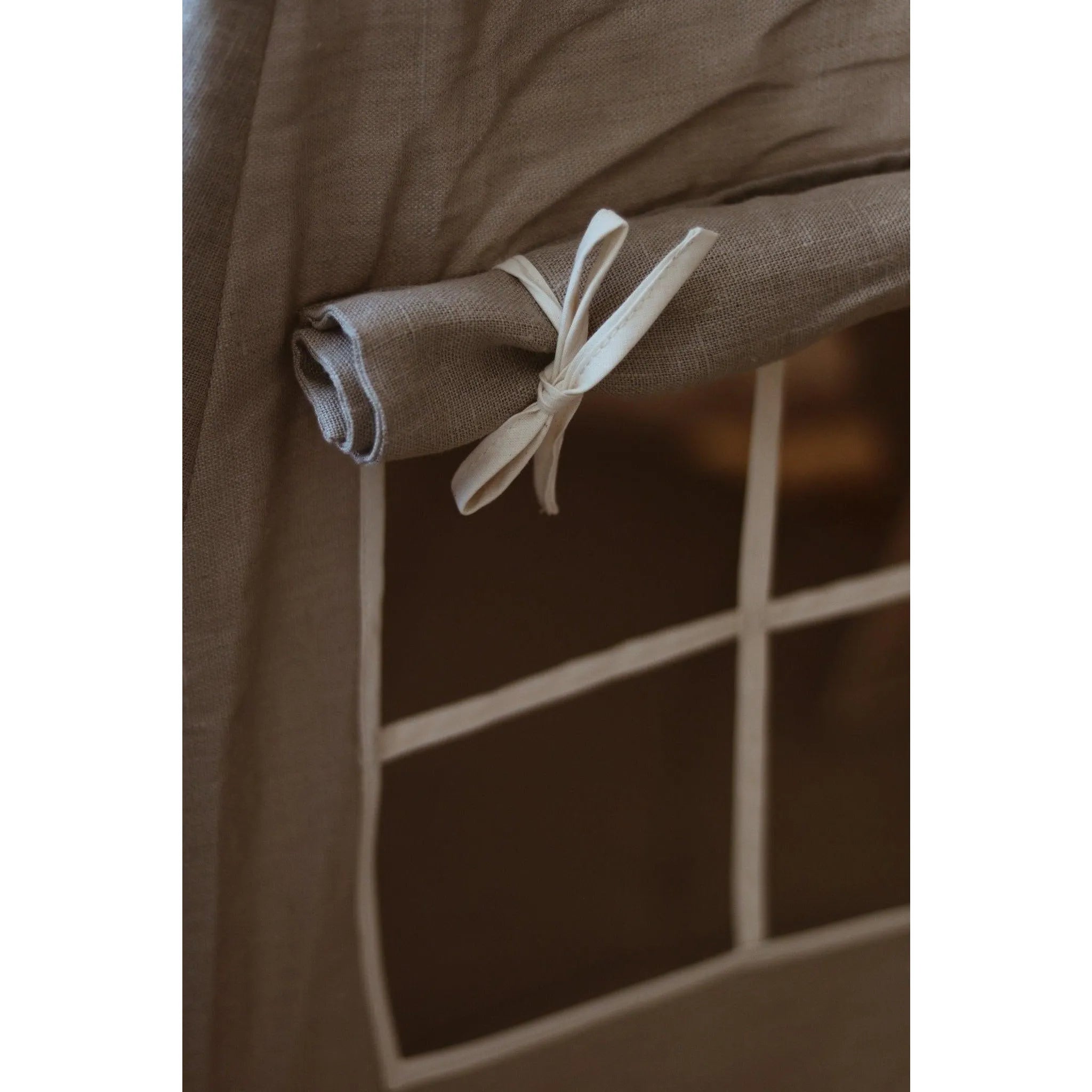 AlixFurniture - Tente tipi et tapis  Lin naturel  en coton et lin, design élégant et structure stable