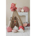 AlixFurniture - Tente tipi et tapis  Lin naturel  en coton et lin, design élégant et structure stable