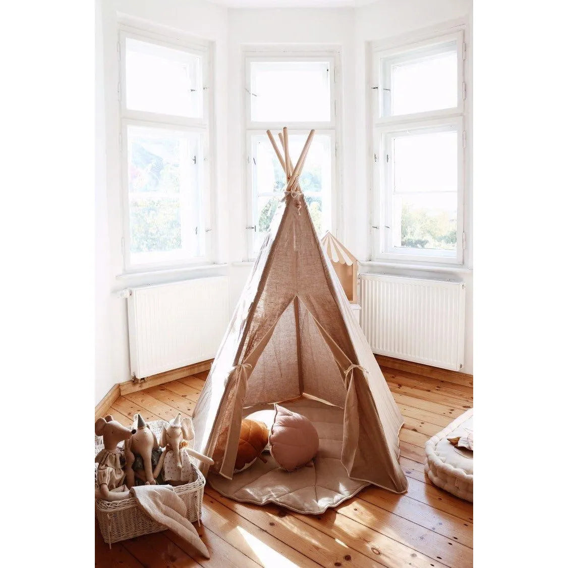 AlixFurniture Tente Tipi – Toile de Lin