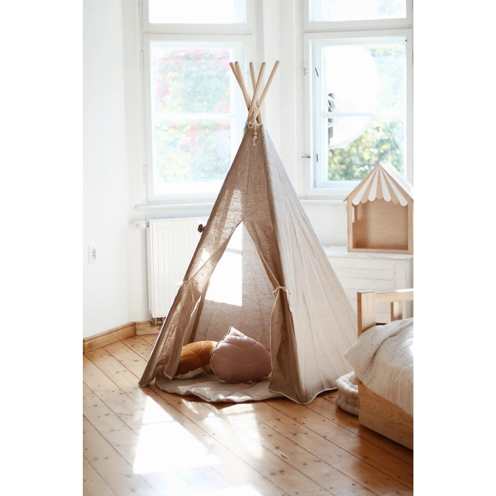 AlixFurniture Tente Tipi – Toile de Lin