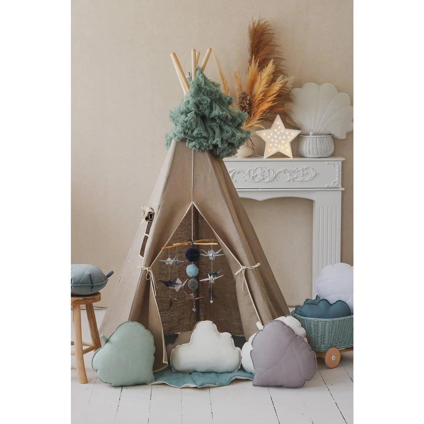 AlixFurniture Tente Tipi – Toile de Lin