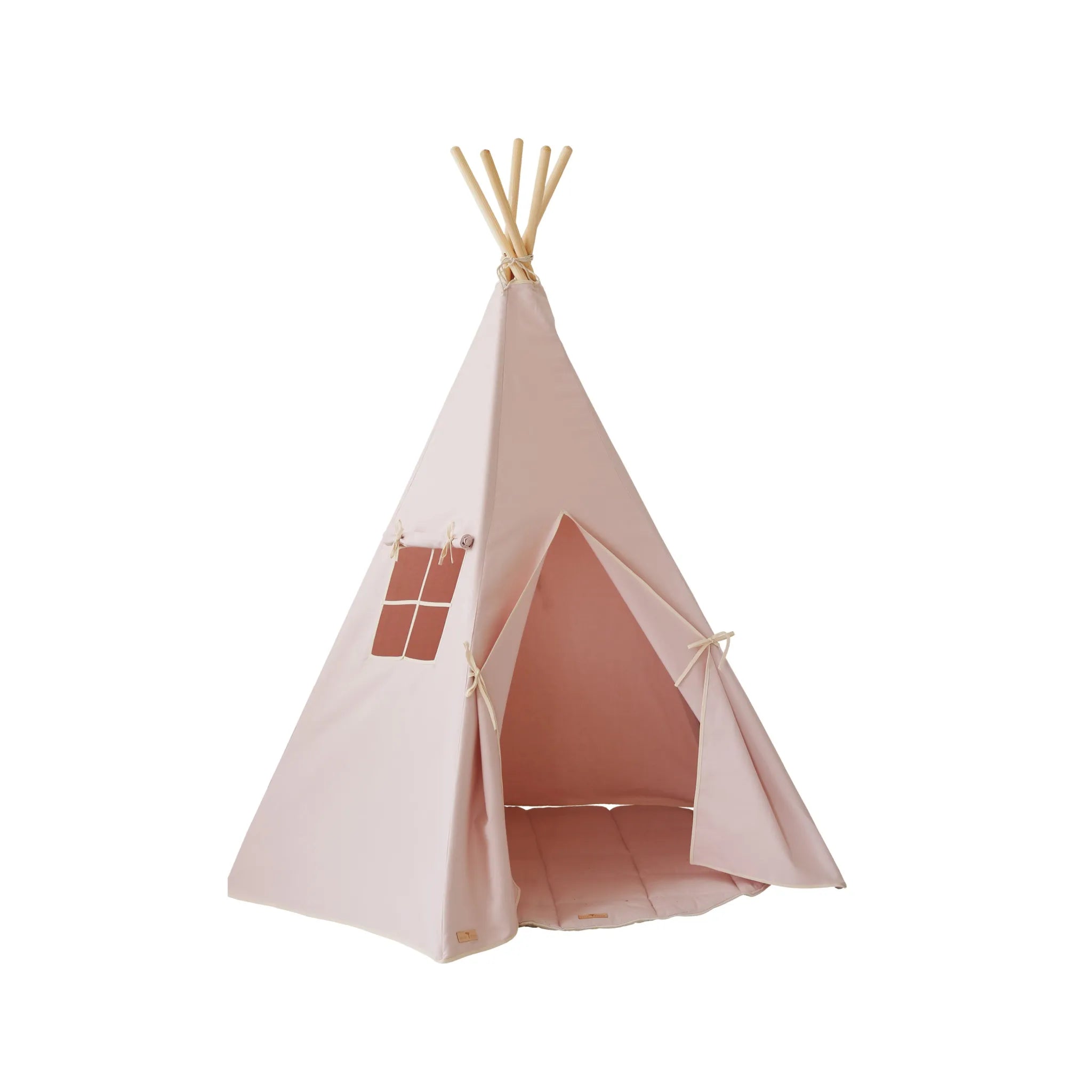 AlixFurniture Ensemble tente tipi rose avec tapis en coton