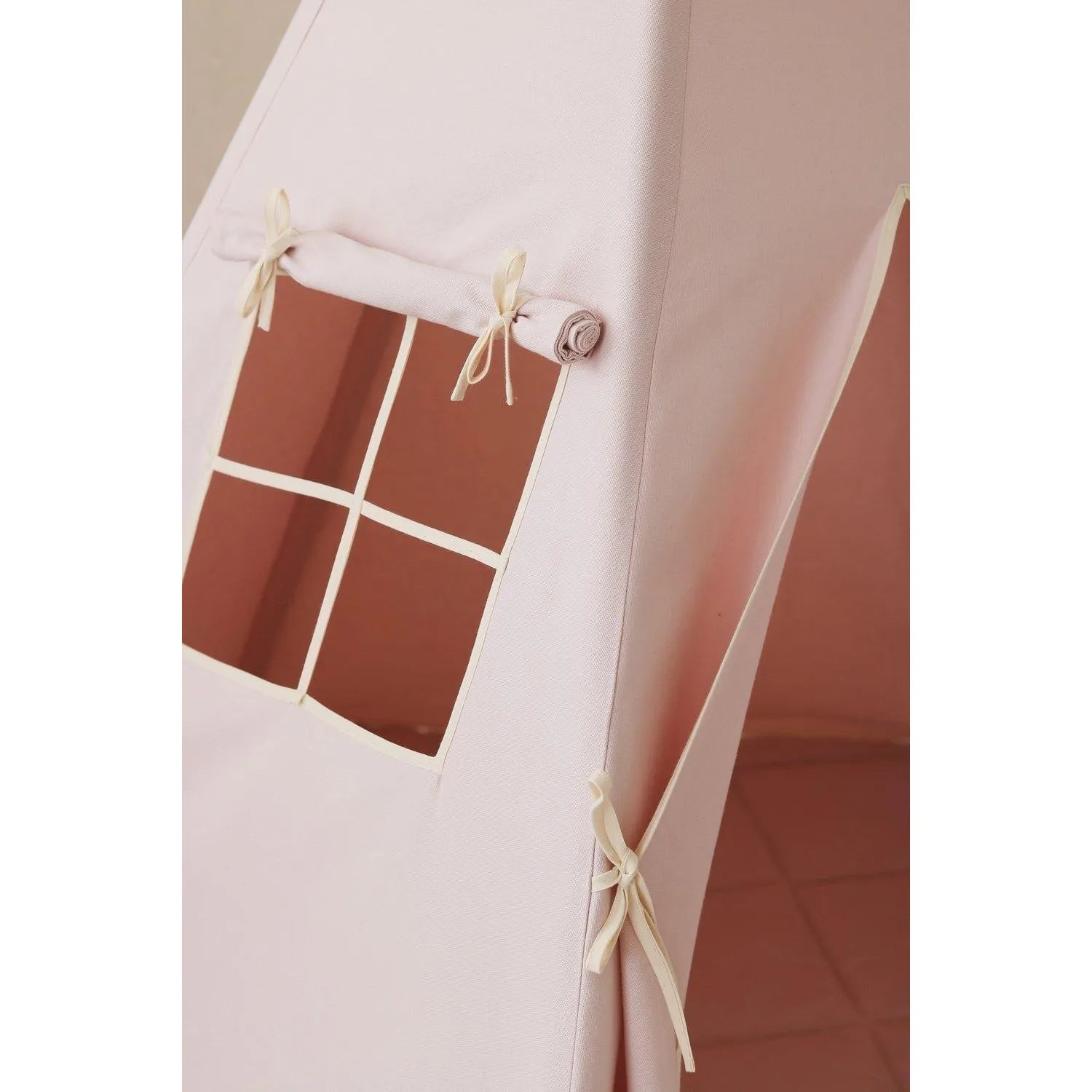 AlixFurniture Ensemble tente tipi rose avec tapis en coton