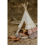 AlixFurniture Tipi Enfant à Volants avec Tapis Matelassé