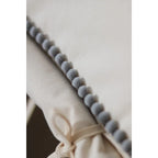 AlixFurniture - Tipi  Tente Grise avec pompons et tapis, design élégant en coton et structure stable