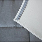AlixFurniture - Tipi  Tente Grise avec pompons et tapis, design élégant en coton et structure stable