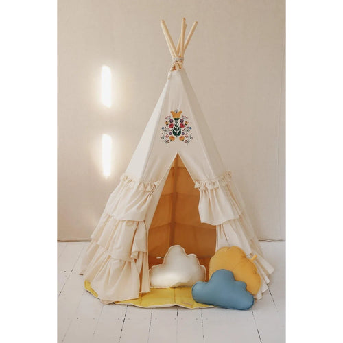 AlixFurniture - Tente Tipi Enfants Naturelle et Élégante, Refuge d’Aventure et d’Imagination