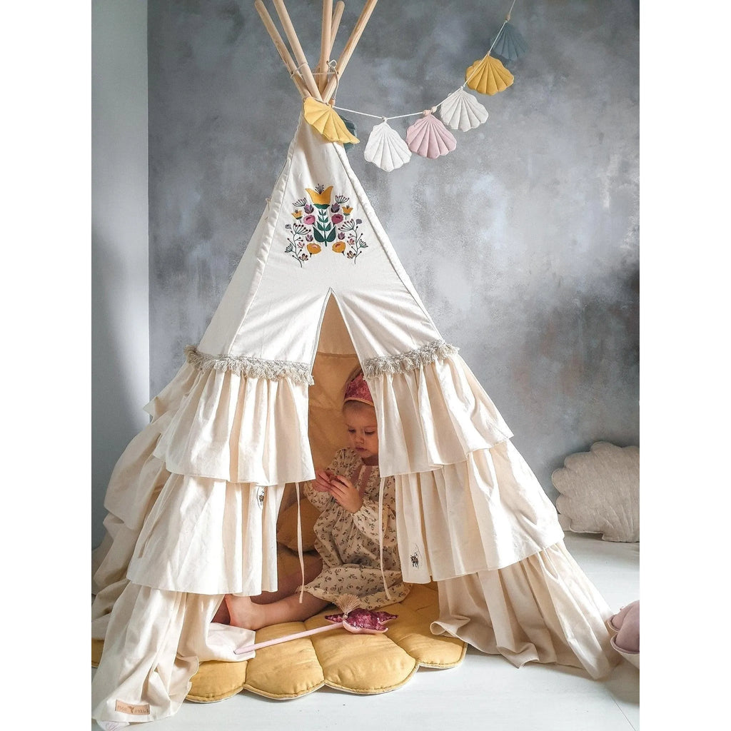 AlixFurniture - Tente Tipi Enfants Naturelle et Élégante, Refuge d’Aventure et d’Imagination