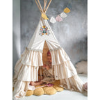 AlixFurniture - Tente Tipi Enfants Naturelle et Élégante, Refuge d’Aventure et d’Imagination