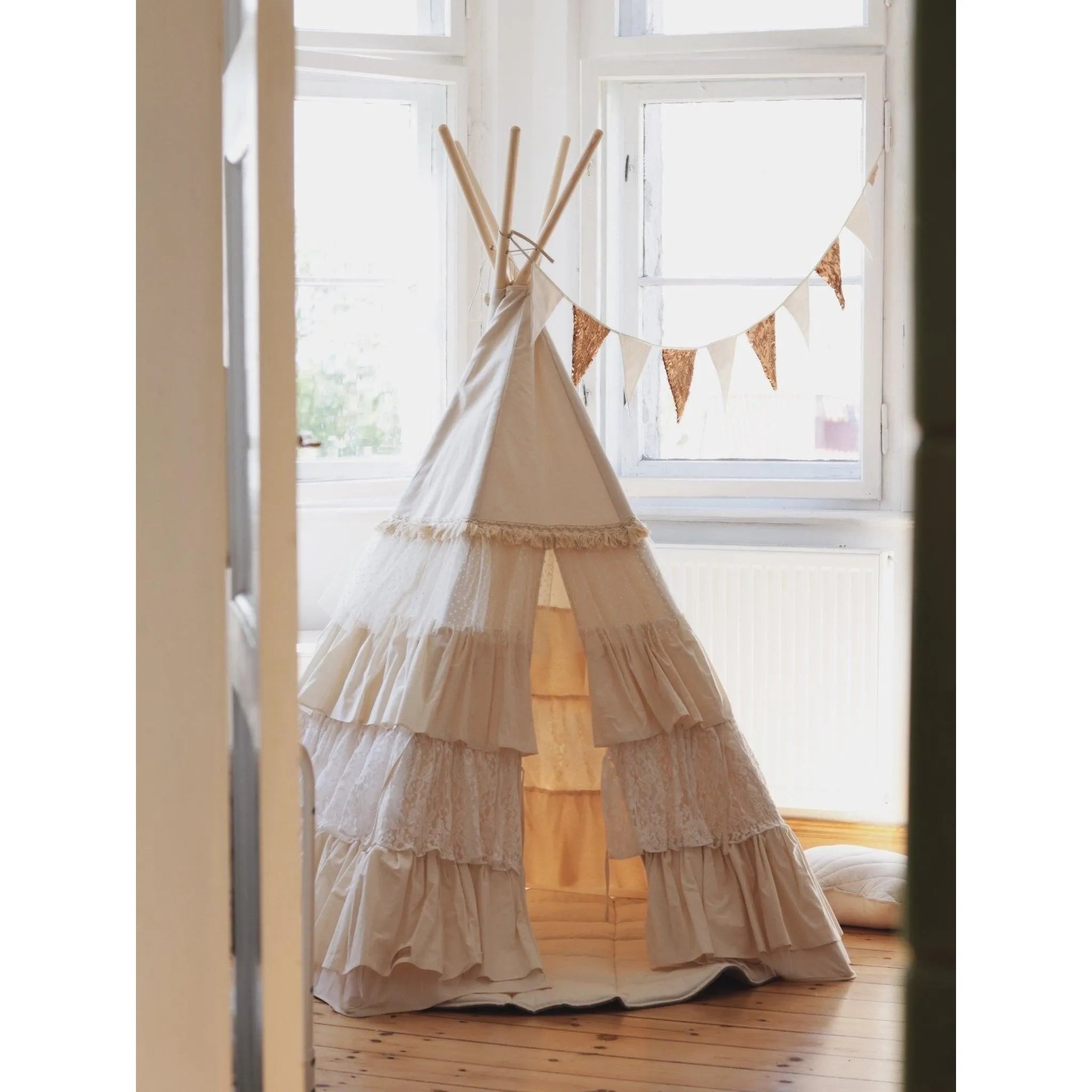 AlixFurniture - Tente Tipi Naturelle et Boho pour Enfants, Confort et Aventure Garantie