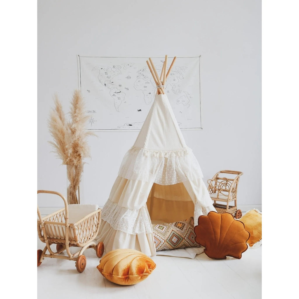 AlixFurniture - Tente Tipi Naturelle et Boho pour Enfants, Confort et Aventure Garantie