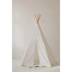 AlixFurniture Ensemble tipi blanc avec tapis feuille confortable