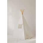 AlixFurniture Ensemble tipi blanc avec tapis feuille confortable
