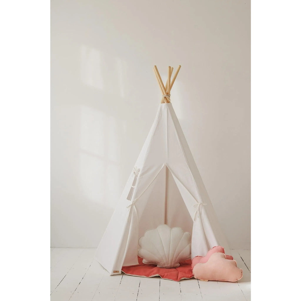 AlixFurniture Ensemble tipi blanc avec tapis feuille confortable