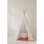 AlixFurniture Ensemble tipi blanc avec tapis feuille confortable