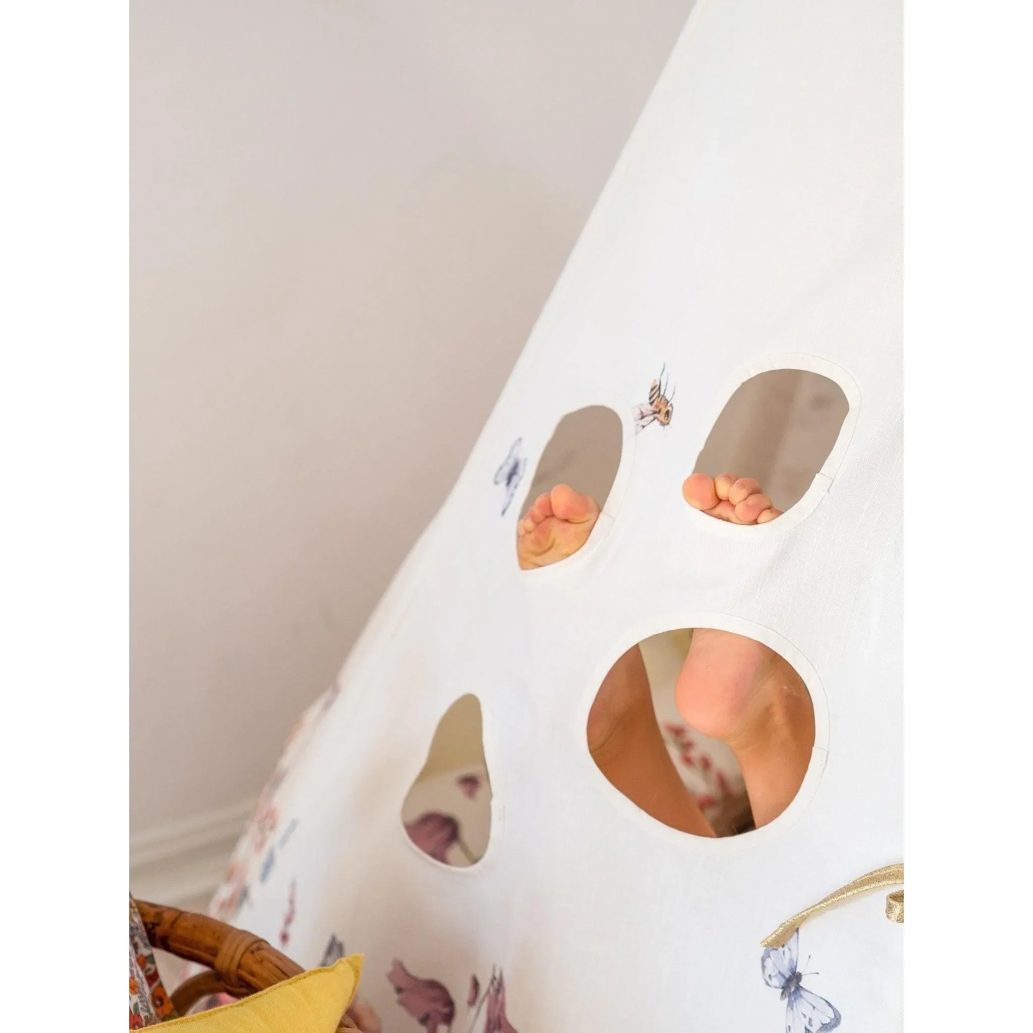 AlixFurniture Ensemble Tipi Avec Tapis Doux Collection Fleurs Sauvages