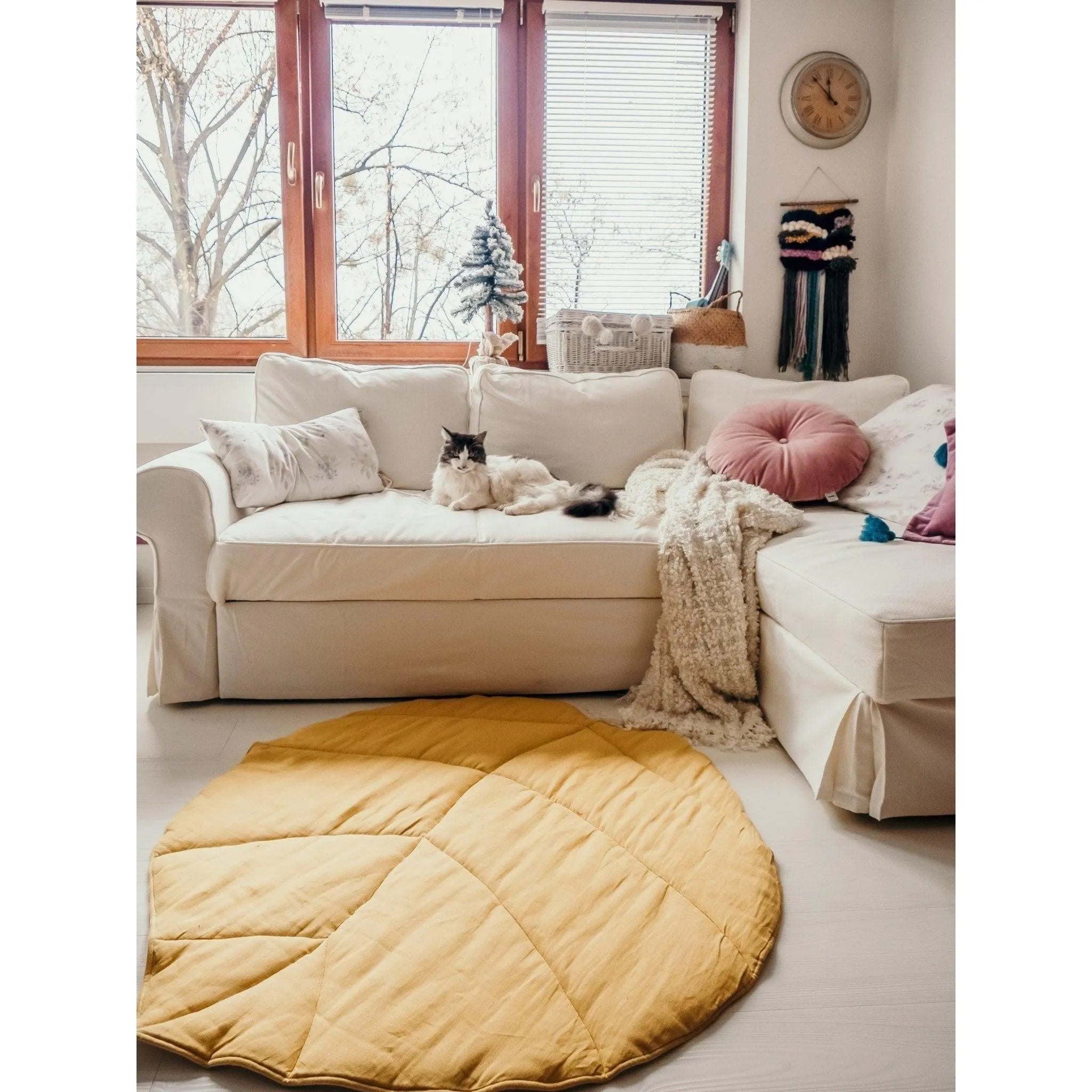 AlixFurniture Ensemble Tipi Avec Tapis Doux Collection Fleurs Sauvages