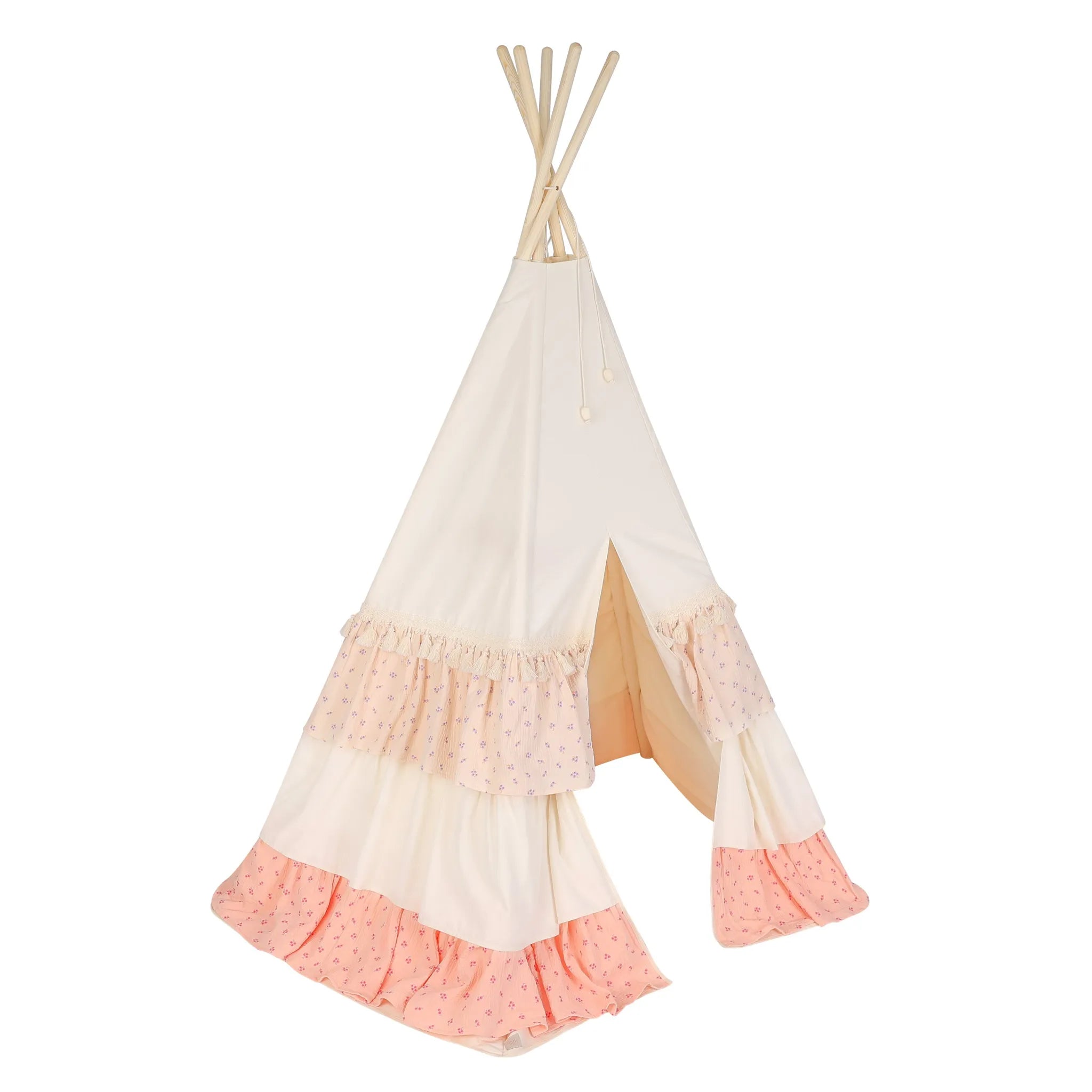 AlixFurniture Tente tipi à volants pour enfants
